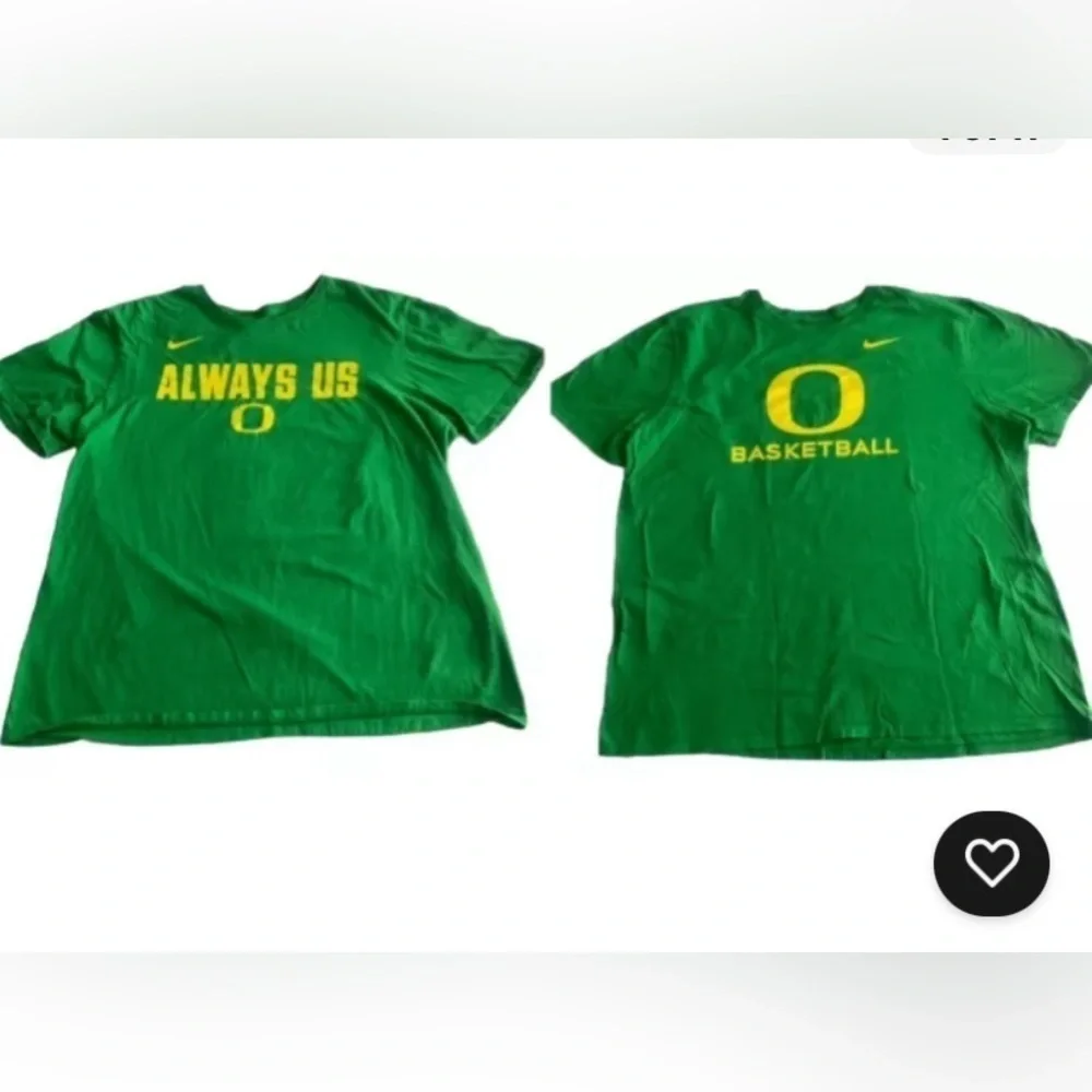 (2) Nike Oregon Ducks Basketball PE Athletic Cut Fit T Shirts XXL Green Boxy Fit
